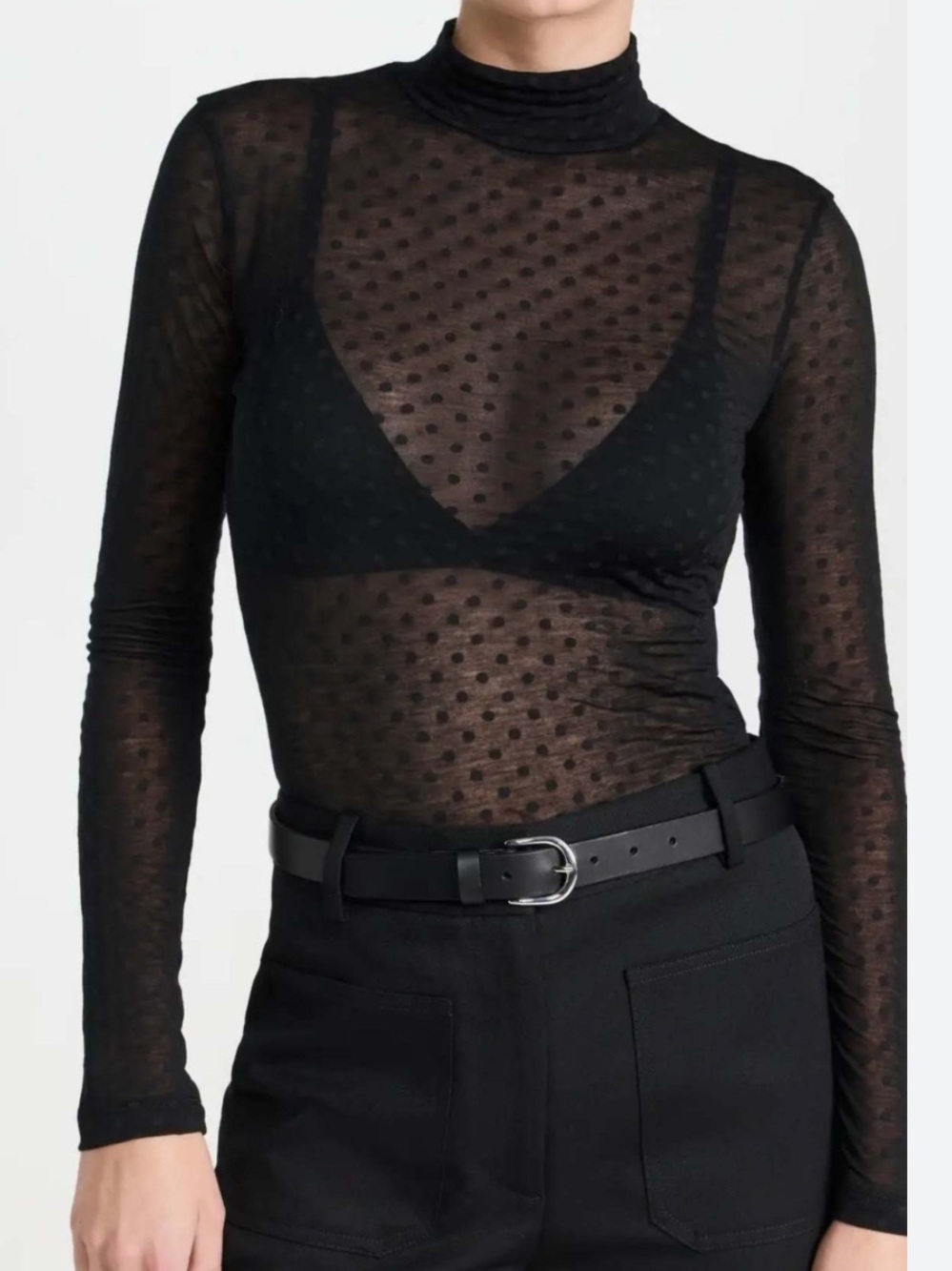 ZARA | Sheer Polka Dot Blouse